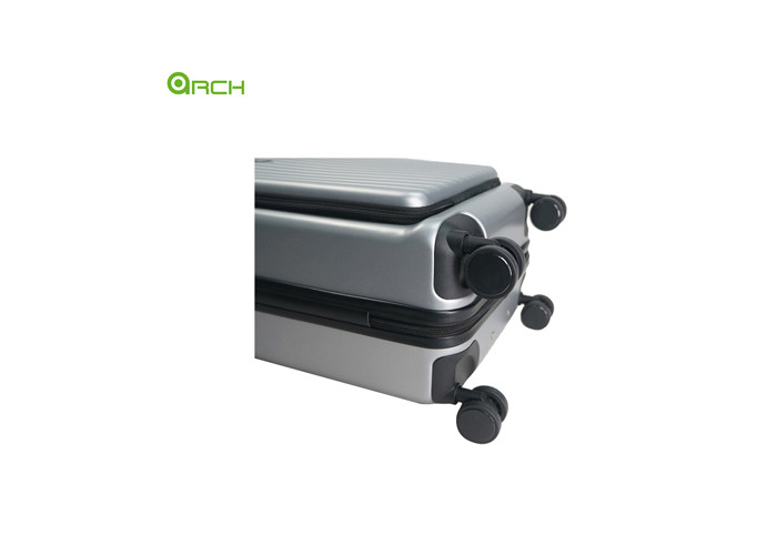 ABS Hard Sided Luggage with front pocket and double spinner Wheels