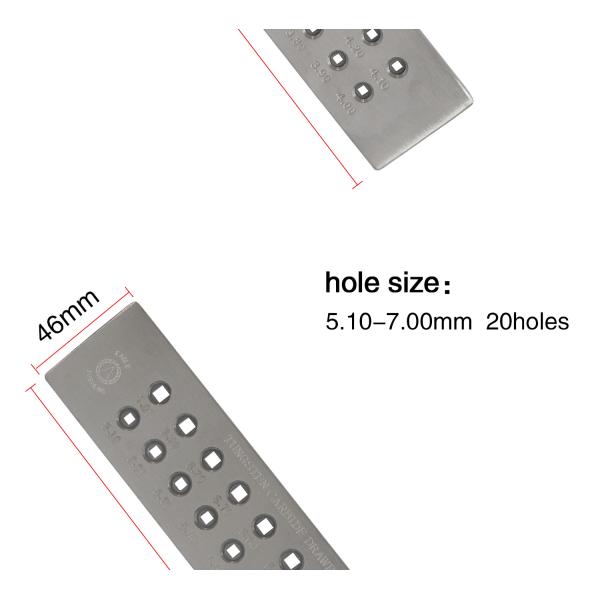 Сплав 210*50*10мм стали Drawplate провода карбида вольфрама квадратной формы