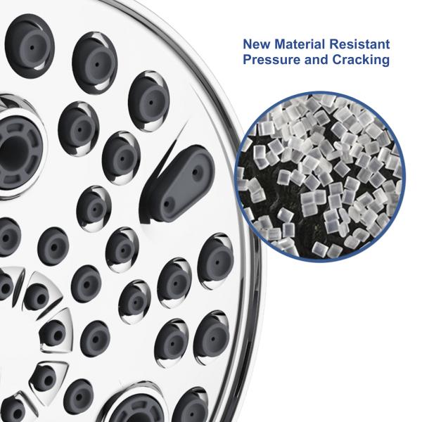 Get the Perfect Shower with this High Pressure Rain Shower Head and Stone Filter Combo