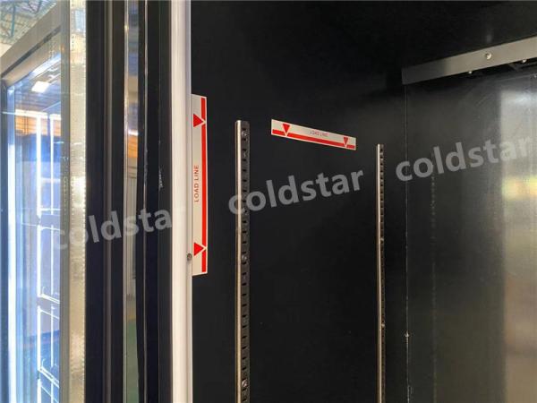 Commercial 1000L Upright Refrigerated Beverage Showcase Glass Door Chiller
