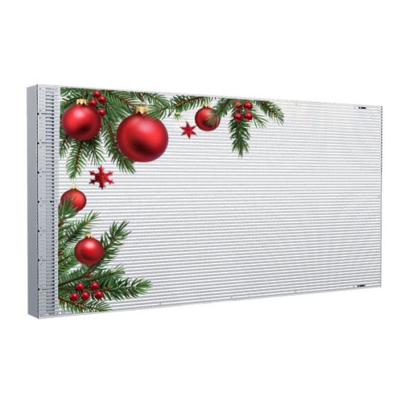 P8 Adhésif Adhésif Affichage LED transparent 3 mm épaisseur 3,5 kg par panneau Mur en verre incurvé