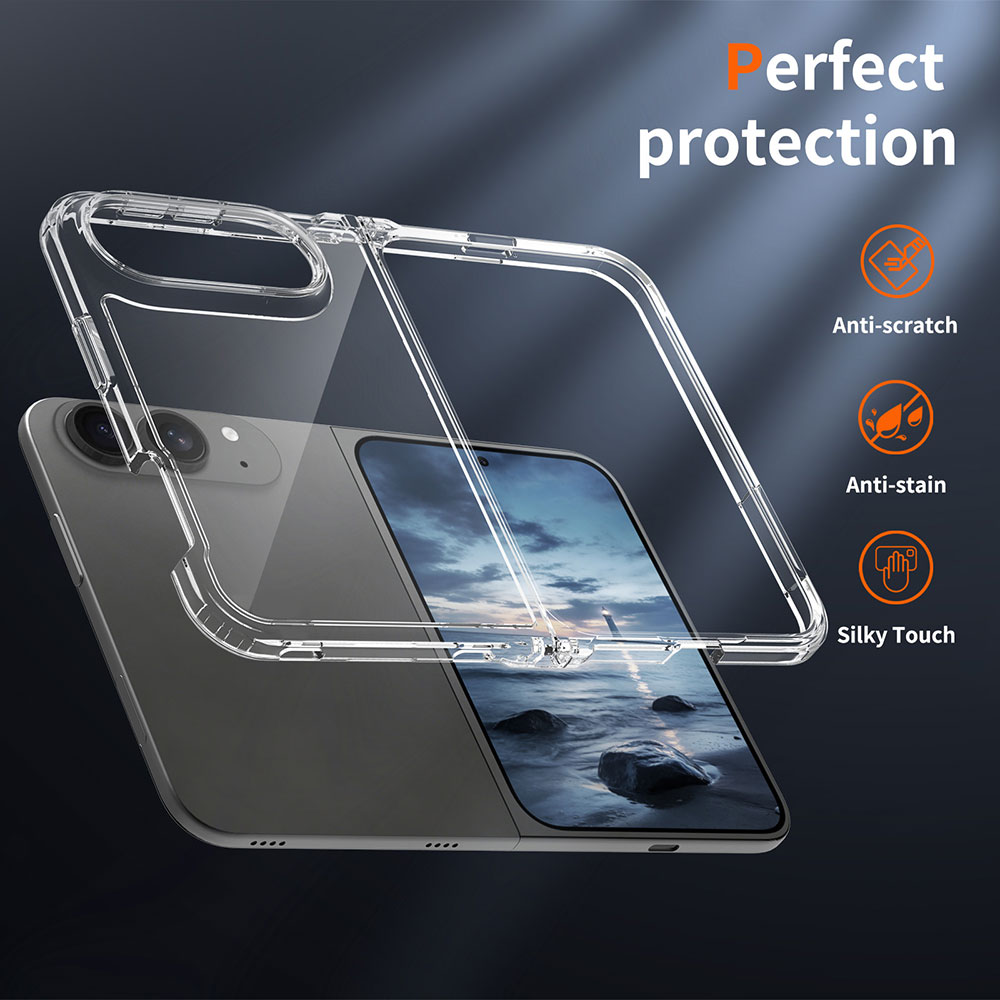 Laudtec Transparent Ultra-thin Foldable case for iPhone 18 Fold Scratch-resistant and Anti-fingerprint Supports Custom logo OEM