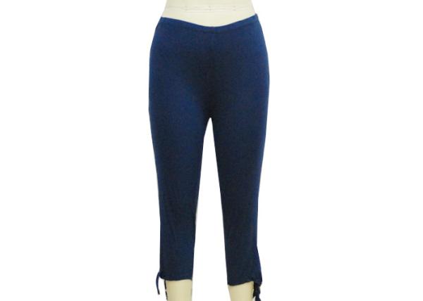 Breathable Women'S 3 4 Length Trousers , Ladies Loose Pants Butterfly Tie Wrap