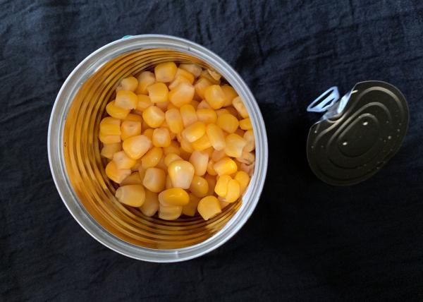 Steamed  Tinned Yellow Canned Sweet Corn With Easy Open Lids