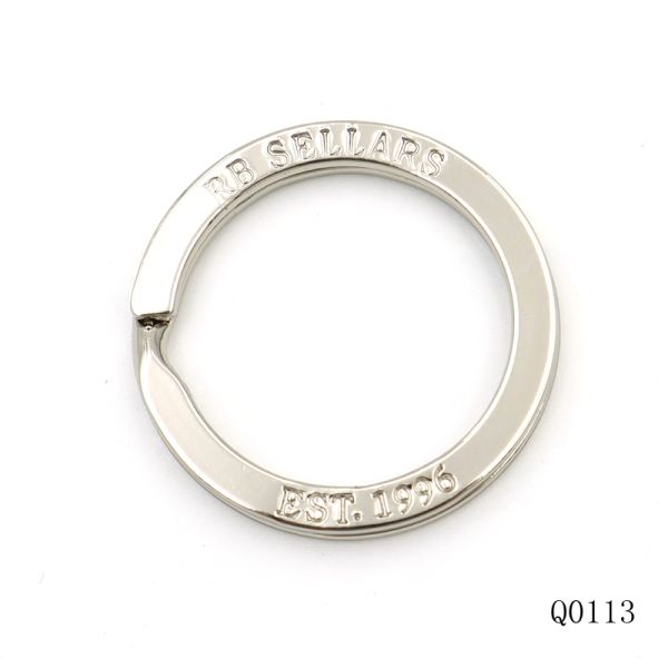 25mm Antique Brass Split Key Rings Brushed Metal Keychain Rings 1 Inch
