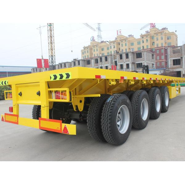 Container à lit élevé, châssis à 4 essieux, remorque de 20 40 48 53 pieds pour le transport de conteneurs