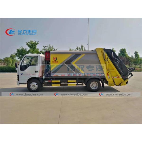 ISUZU 600P 5cbm Hydraulic Garbage Compactor Vehicle
