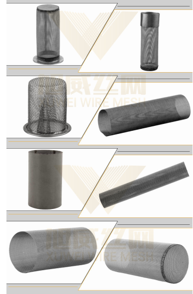 Custom 304 316 Welded 200 300 Micron Stainless Steel Mesh Filter Cartridge