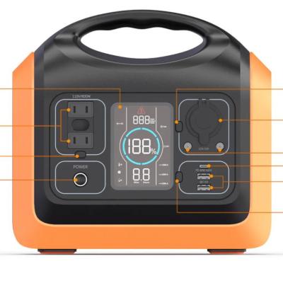 24V 4A Car Charging Portable Solar Power Bank Outdoor Camping Generator 600W