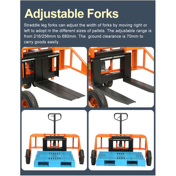 SINOLIFT NPT Serise Capacity Load 1000Kg Rough Terrain Pallet Truck