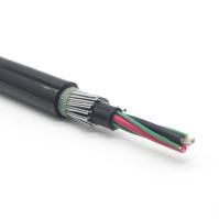 12-48 CORE Hybrid Aerial y conducto de fibra óptica conductor eléctrico cámara cable eléctrico con 12,8 diámetro de la chaqueta