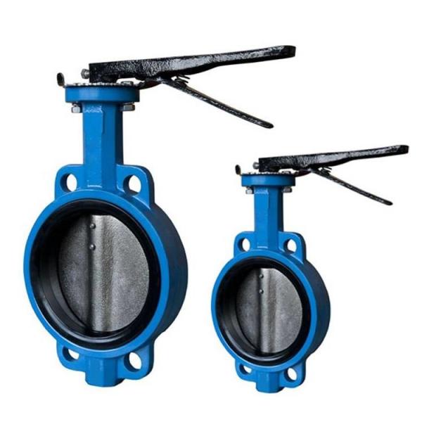 PN16 Classe150 Máquina de manuseio do corpo de ferro dúctil Wafer Butterfly Valve para gás de óleo de água