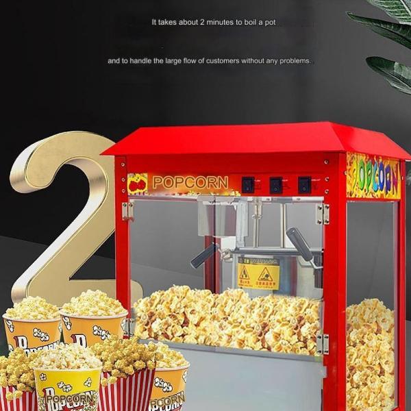 Stainless Steel Electric Commercial Corn Popper Popcorn Machine with 500*300*600