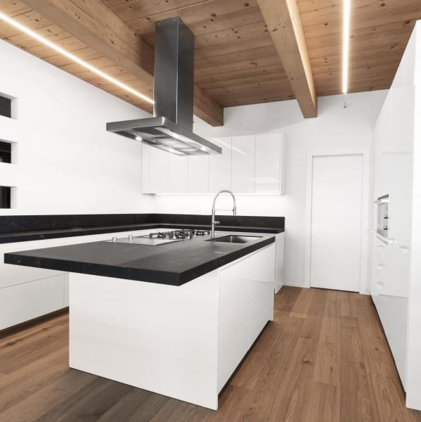 White Gloss Acrylic U Shaped Kitchen Modern Cabinet Set Modular