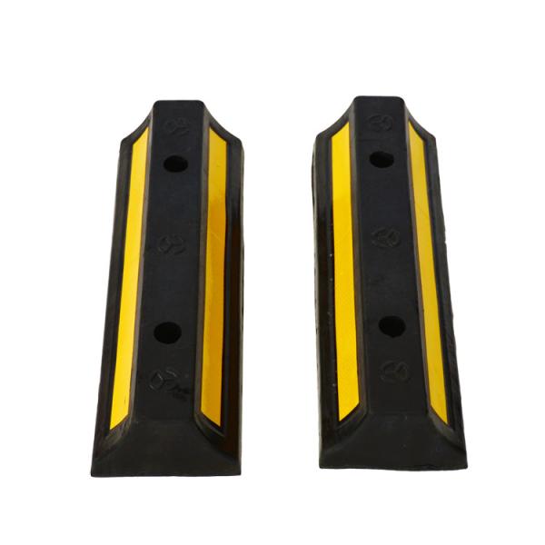 Double Side Yellow Reflector Durable Truck Wheel Stopper