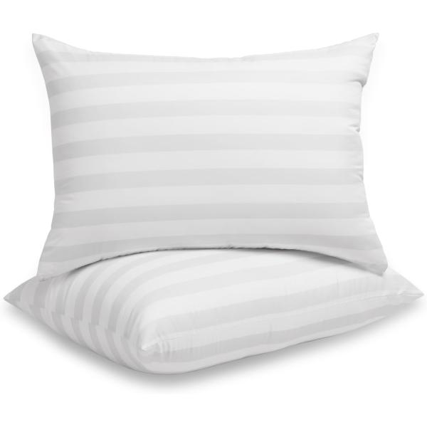 Hotel Collection Queen Size Pillows Set of 2 3D Down Alternative for Restful Sleep
