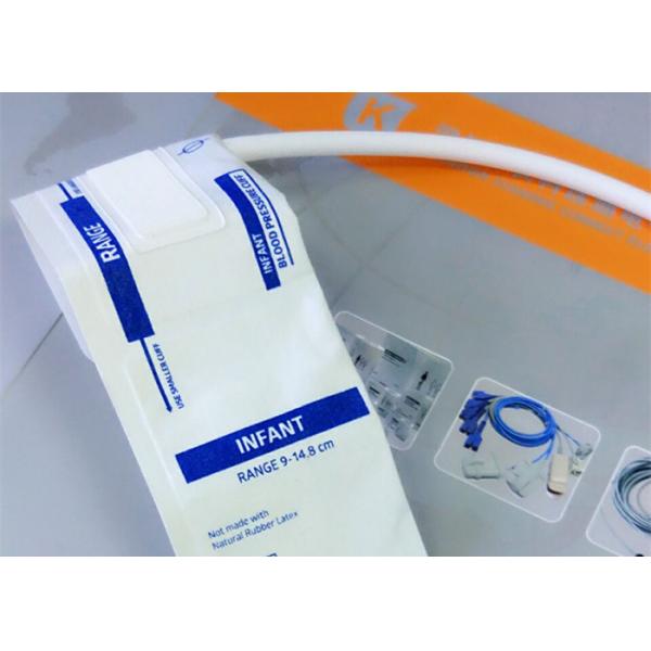 White Color Infant Non Invasive Blood Pressure Cuff Single tube Plastic Material