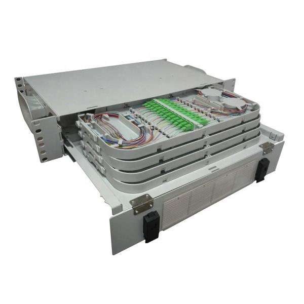 19 conector simples do SC da montagem em rack do painel de remendo 2U da fibra ótica da polegada 48ports