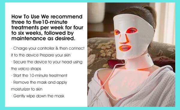 Oem Reduce Wrinkle Acne Silicone Led Light Therapy Mask For Beauty Spa