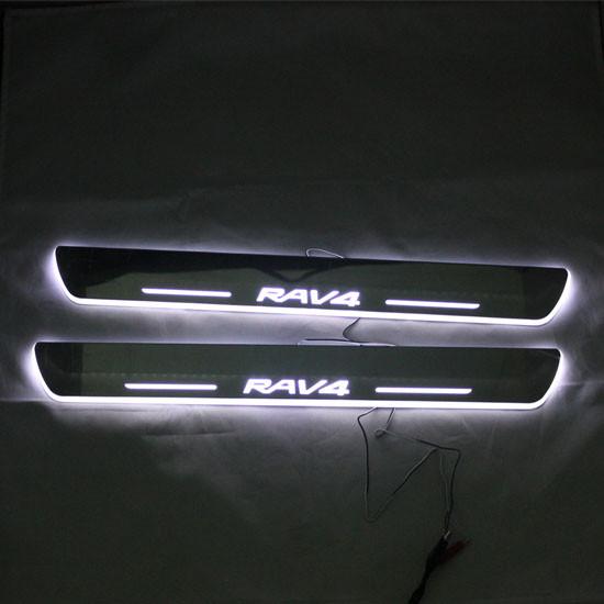 For TOYOTA LED moving door scuff light led door sills plate light for TOYOTA RAV4