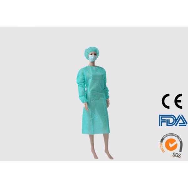 Comfortable Disposable Green Surgical Gown High Elasticity High Effective