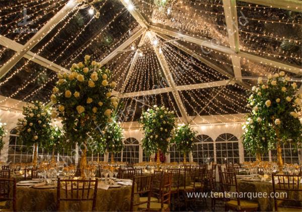 Clear Top / Wall Cover Hard Aluminum Alloy Frame Wedding Tent Water Resistant