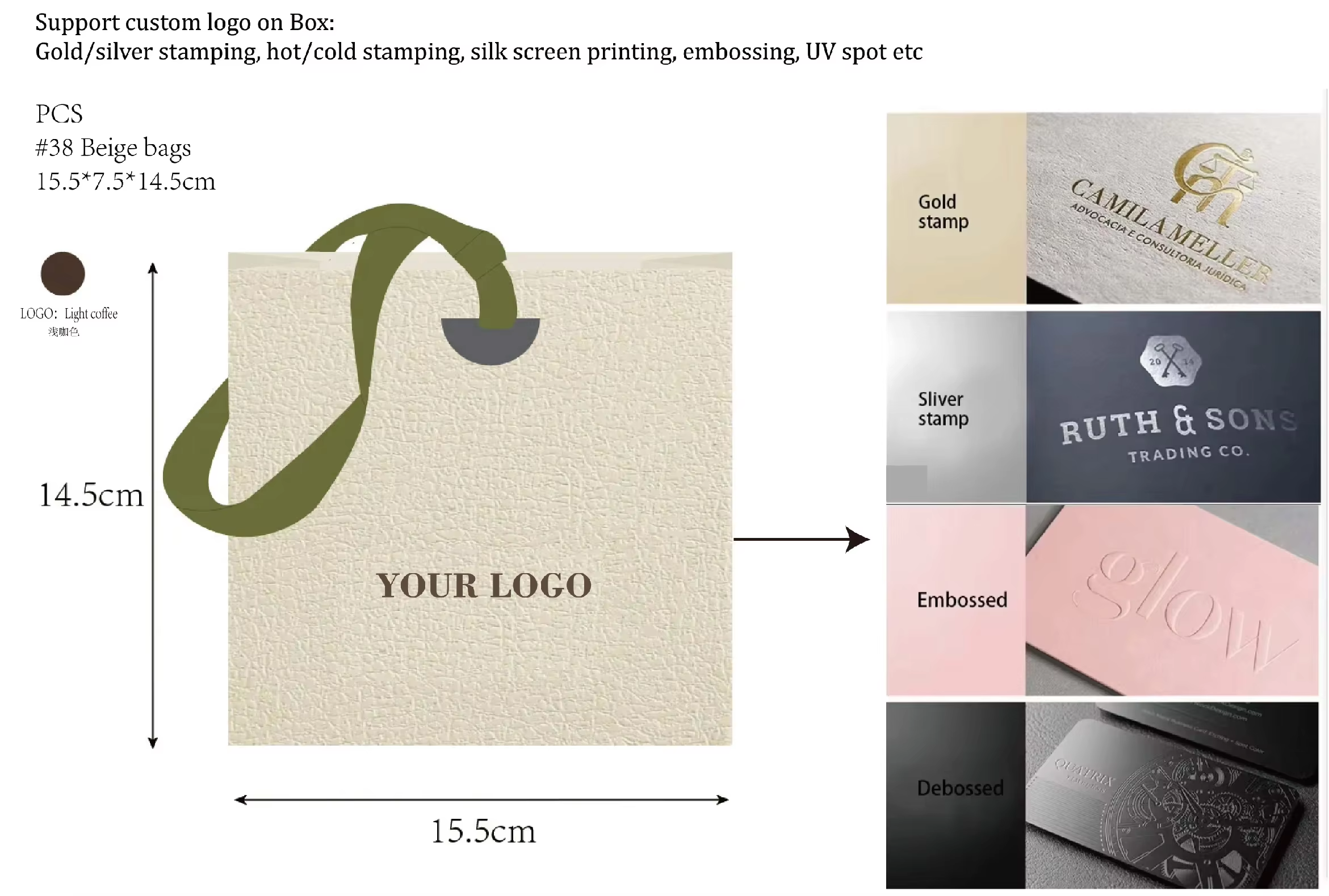 Custom Logo Handmade Smooth Kraft Shopping Bag For Luxury Jewelry Gift Packaging Exclusive Paper Container