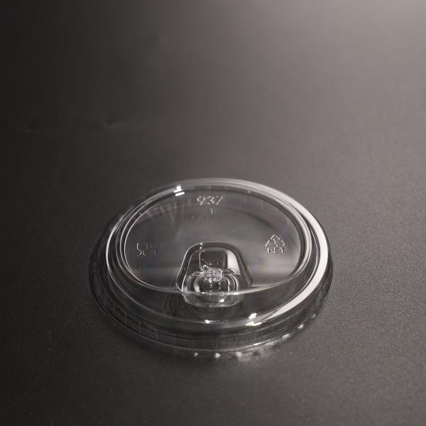 1000pcs 93mm PET tampa de taça descartável com projeto à prova de vazamento