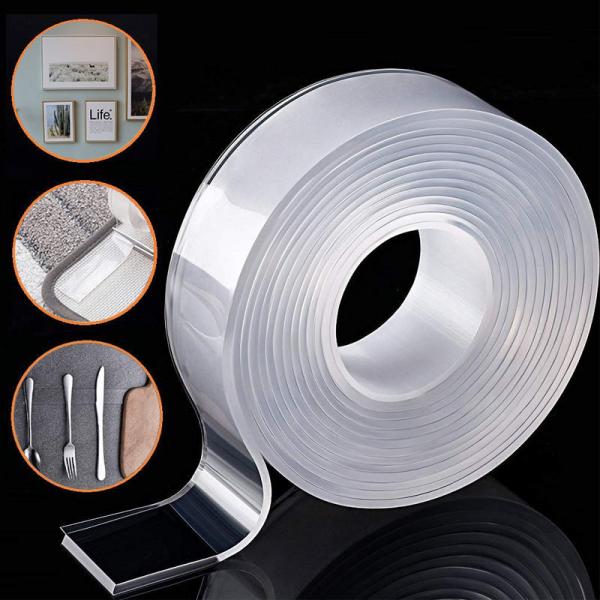 5m*1mm 5m*2mm Transparent Adhesive Nano Tape For Kitchen