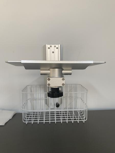 Medical Monitoring Arm With Basket Hospital Wall Mount Medical Instrument Install