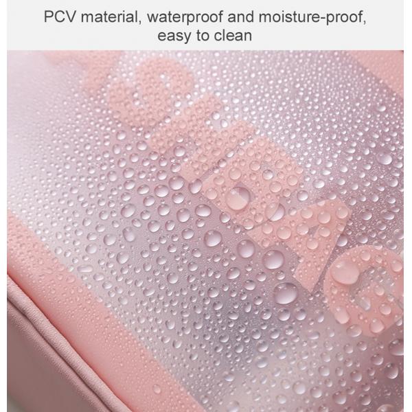 Сумка макияжа PVC ясности мешка 3pcs водоустойчивого пляжа перемещения прозрачная косметическая