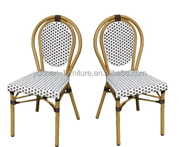 Stackable All Weather Waterproof Outdoor Poolside Chair French Style Design for Pool Garden Hotel Use