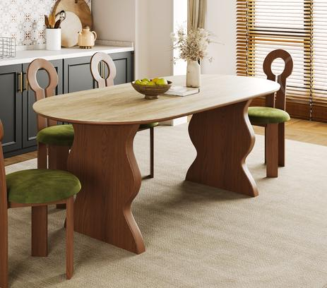 Matte Finish Retro Dining Table  for Restaurant Cafe and Hospitality Environments