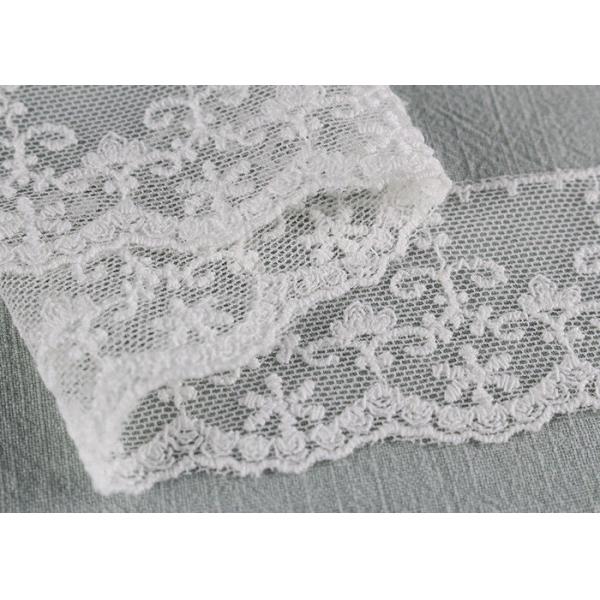 Вышитый шнурок Скаллопед отделкой края шнурка нейлона цветка ленты хлопка Тюль