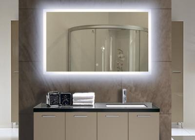 Home Illuminated Bathroom Mirror , Customized Rectangle Mirror With Lights