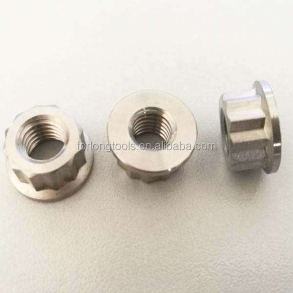 1.25 Pitch Flanged M8 Nuts in 6AL4V Grade Titanium for DIN Standard Mechanical Applications