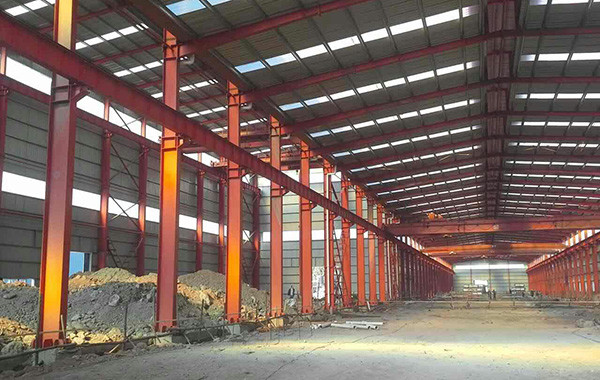 Welded H Shape Lightweight Steel Frame Construction For Industrial Workshop