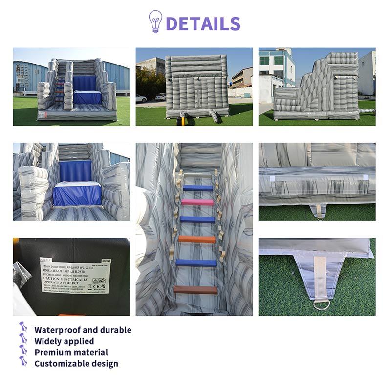 Commercial Grade Inflatable Stunt Jump Free Fall Airbag with Climbing Ladder for Extreme Sports Party Rental Business