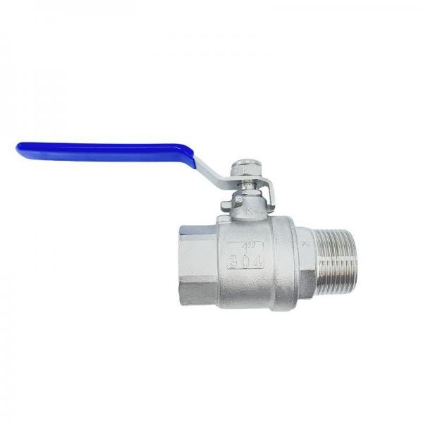 Stainless Steel 2PC Female and Male Thread Ball Valve for Straight Through Type Channel