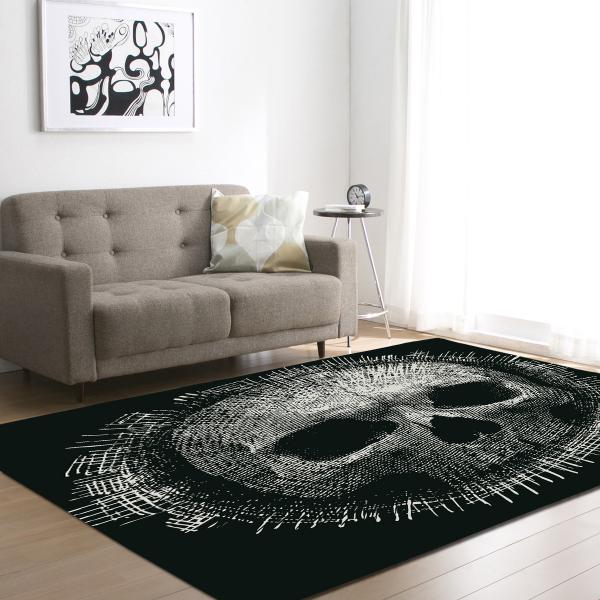 Skull Head Living Room Carpet Bedroom Dining Room Floor Mat Living Room Floor Carpets