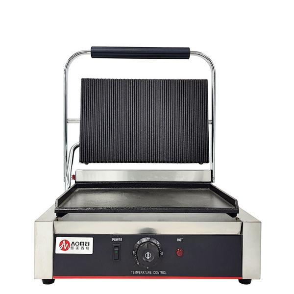 Cozinha Panini Sandwich Maker Elétrico com Grill BBQ de ferro fundido e pratos