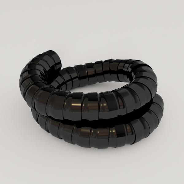 75mm Fume Extractor Accessories Black Welding Fume Extraction Hose