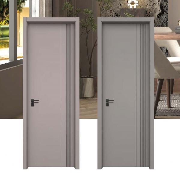 MDF Beige Wooden Texture Melamine Interior Room Door