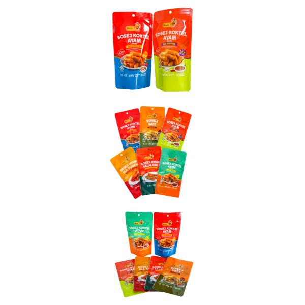 Bolsas de plástico para alimentos personalizadas Bolsas de embalaje de salchichas Bolsas de embalaje de carne selladas Bolsa de embalaje con cremallera