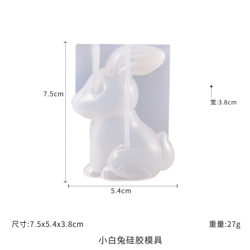 Crystal dropper mold, multiple teddy bear geometric animal 3D unicorn blessing rabbit silicone molds