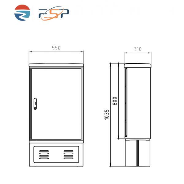 Наружный распределительный шкаф для волокон IP65 SMC для проводной сети LAN FTTH FTTX