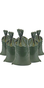 Heavy Duty Home and Yard Waste Bag Woven Polypropylene, Reusable Lawn and Leaf Garden Bag with Reinforced Carr