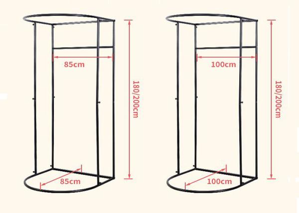 Iron Material Clothing Store Movable Fitting Room , Portable Shop Changing Room