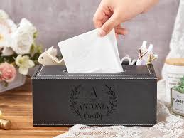 Water Resistant Multifunctional Tissue Box Black Napkin Box Holder
