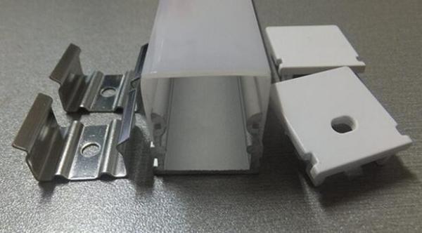 U shape LED aluminum extrusion profiles, milky diffuser for led strips, aluminum LED profiles for stores